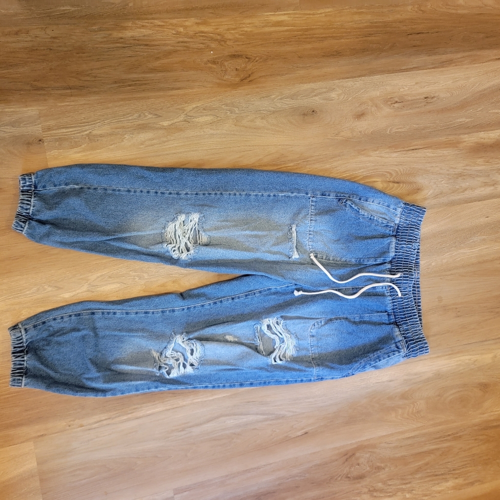 Ceebrity pink boyfriend  jean joggers